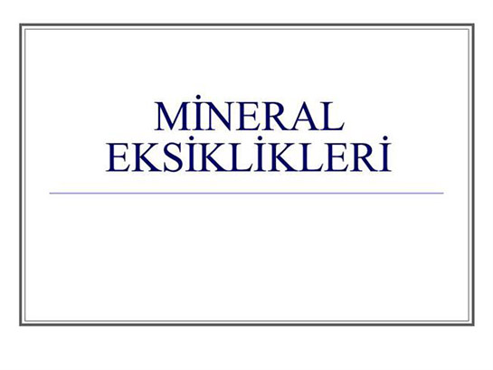 Mineral Eksiklii